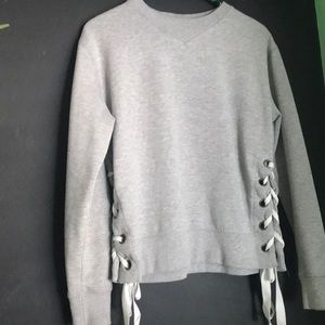 cotton on tie up sweatshirt